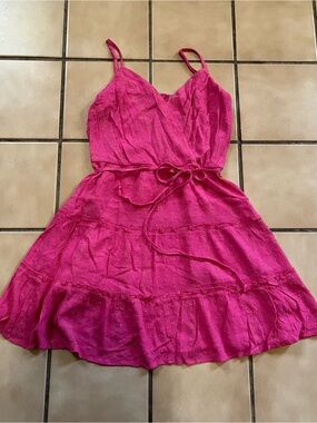mi ami Hot Pink Spaghetti Strap Dress